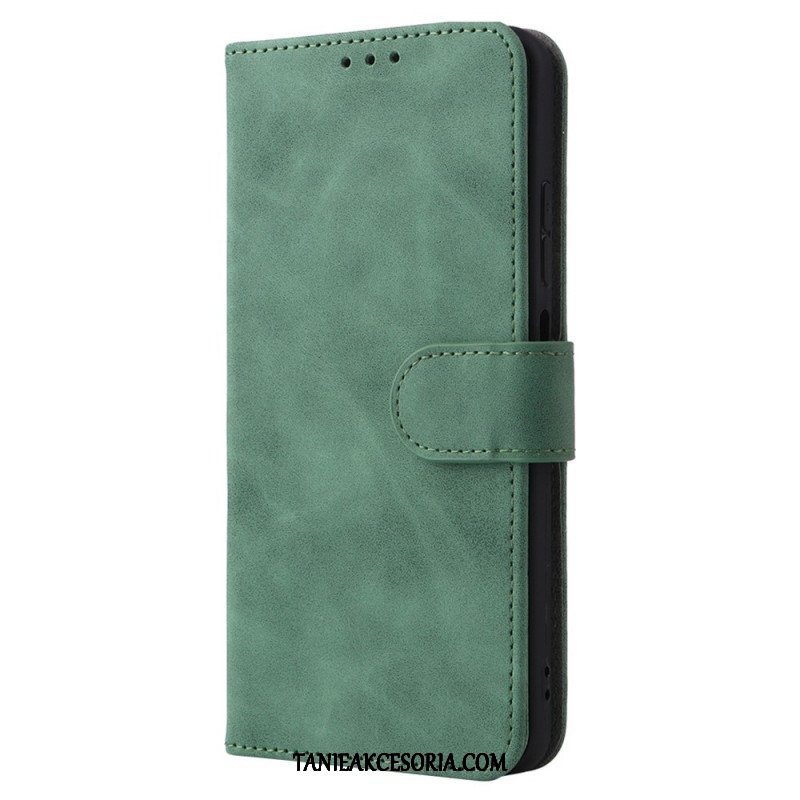 Etui Folio do Xiaomi Redmi Note 11 / 11S Dotyk Skóry Ze Smyczą