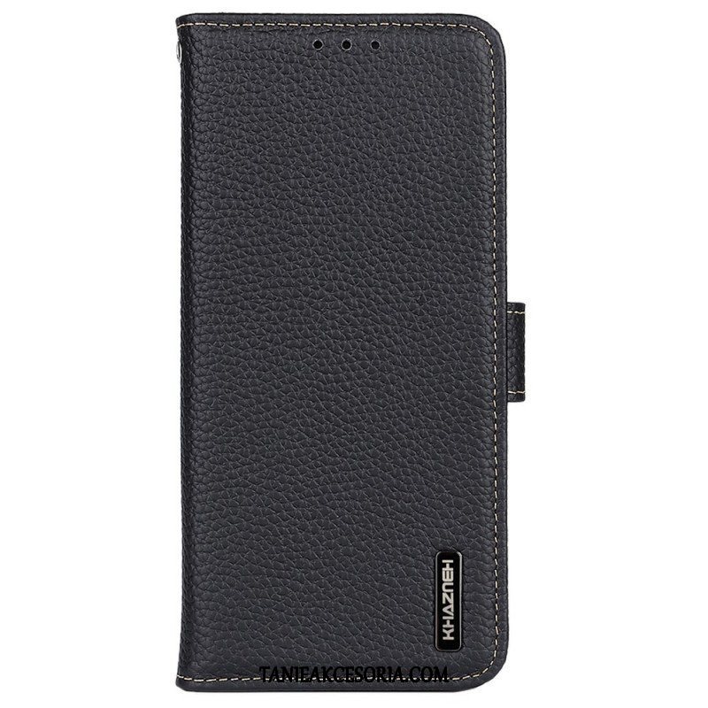 Etui Folio do Xiaomi Redmi Note 11 / 11S Khazneh Skóra Liczi