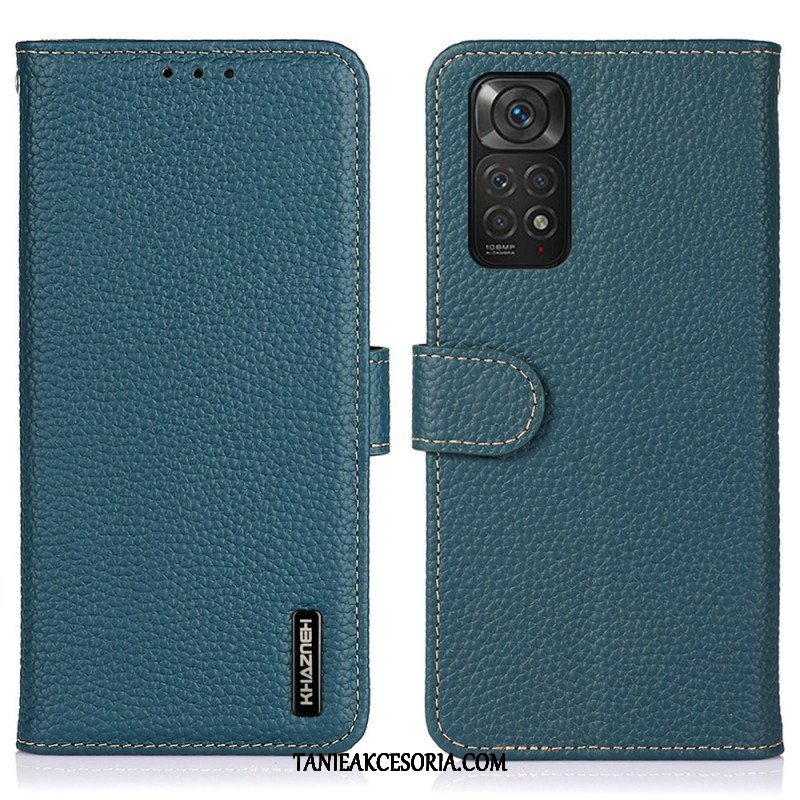 Etui Folio do Xiaomi Redmi Note 11 / 11S Khazneh Skóra Liczi