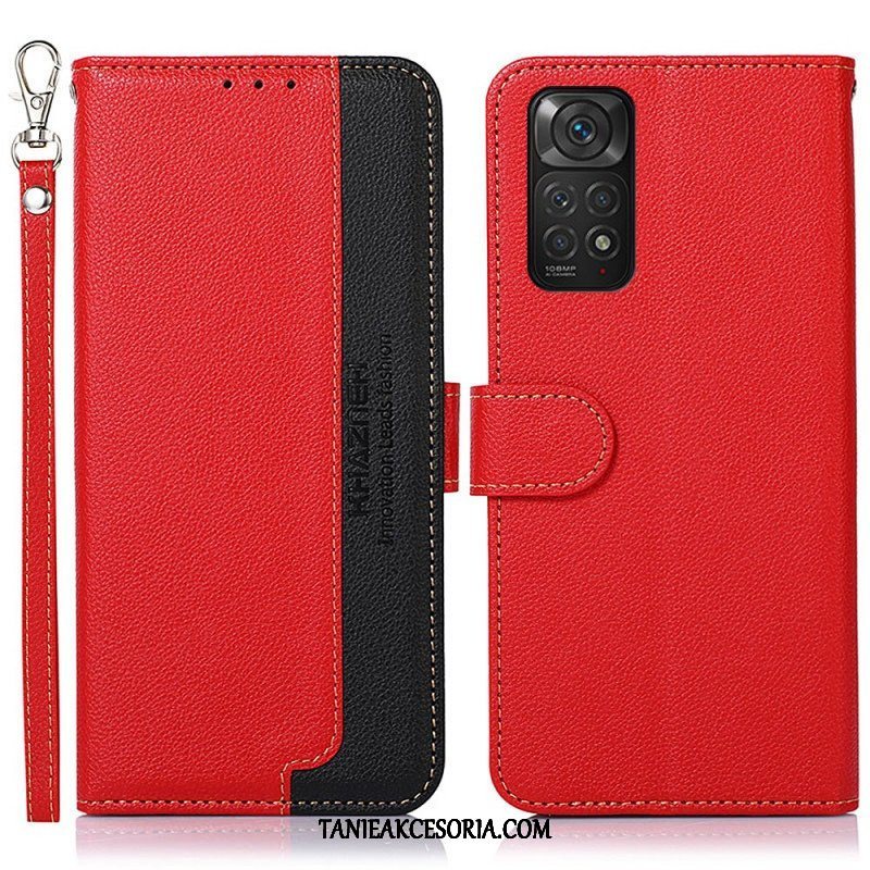 Etui Folio do Xiaomi Redmi Note 11 / 11S Rfid Khazneh W Stylu Liczi