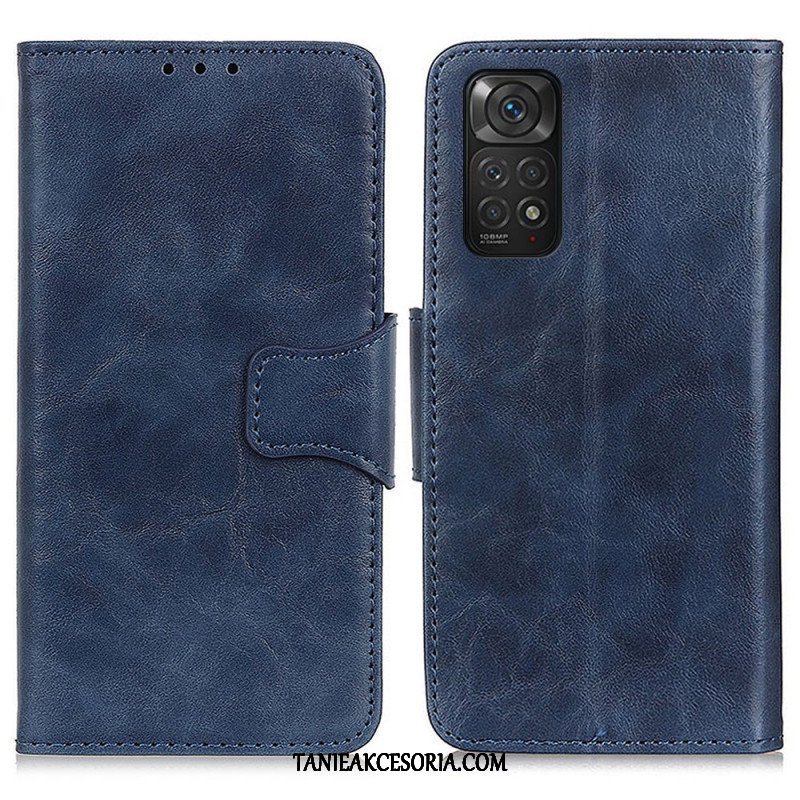 Etui Folio do Xiaomi Redmi Note 11 / 11S Skórzany Futerał Klapa Magnetyczna Tekstury