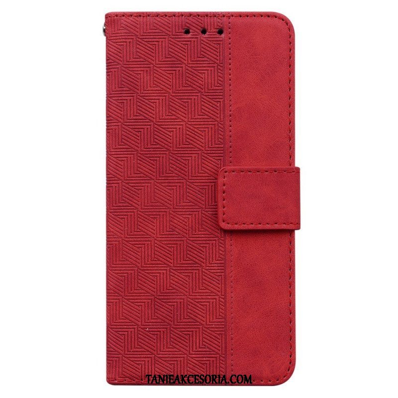 Etui Folio do Xiaomi Redmi Note 11 / 11S z Łańcuch Pasiasty Wzór