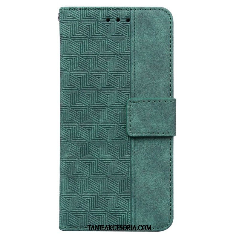 Etui Folio do Xiaomi Redmi Note 11 / 11S z Łańcuch Pasiasty Wzór