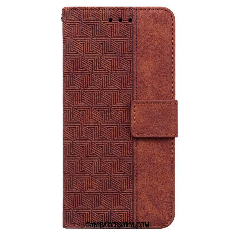 Etui Folio do Xiaomi Redmi Note 11 / 11S z Łańcuch Pasiasty Wzór