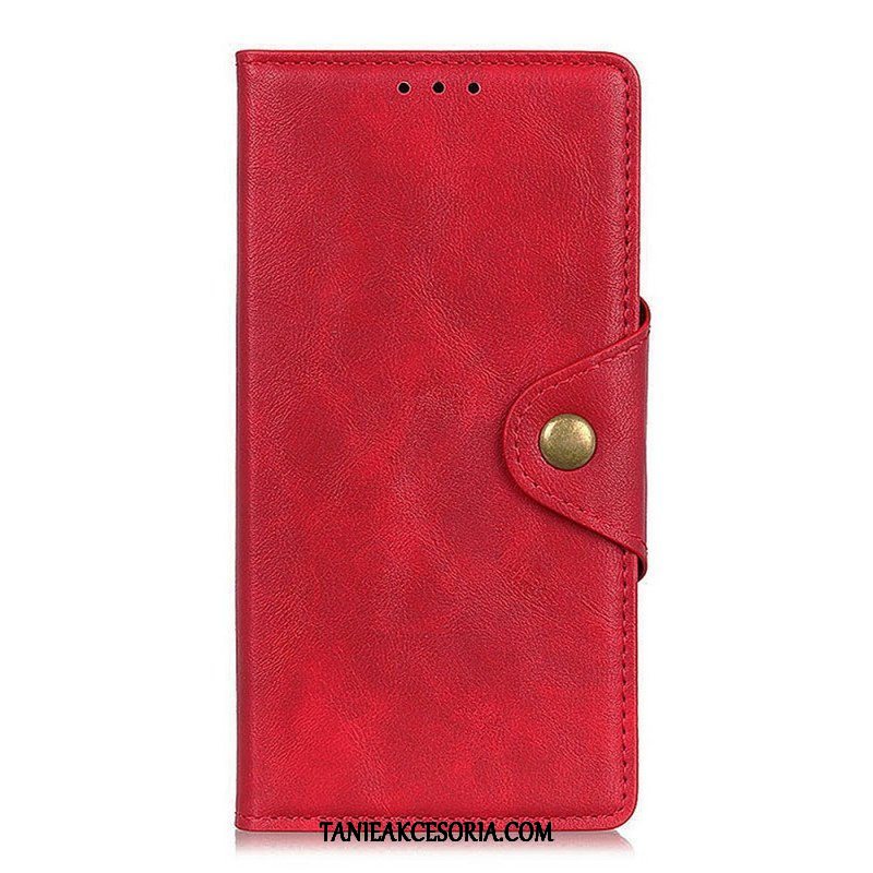 Etui Folio do Xiaomi Redmi Note 11 Pro / 11 Pro 5G Guzik Ze Sztucznej Skóry