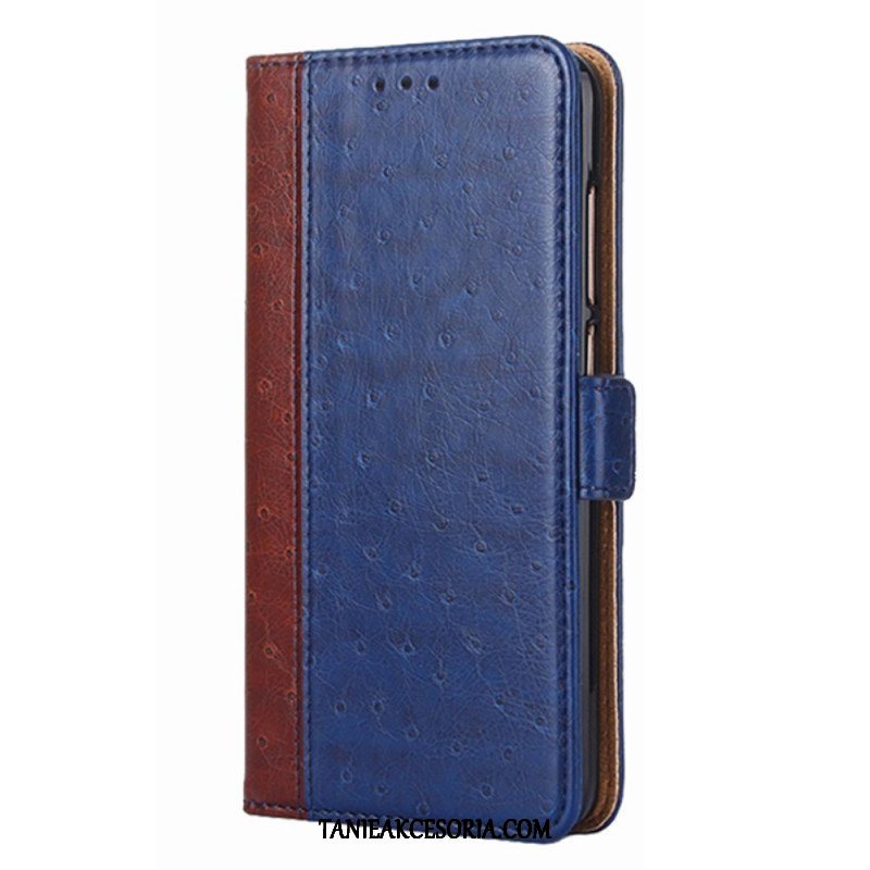 Etui Folio do Xiaomi Redmi Note 11 Pro / 11 Pro 5G Tekstura Skóry Strusia