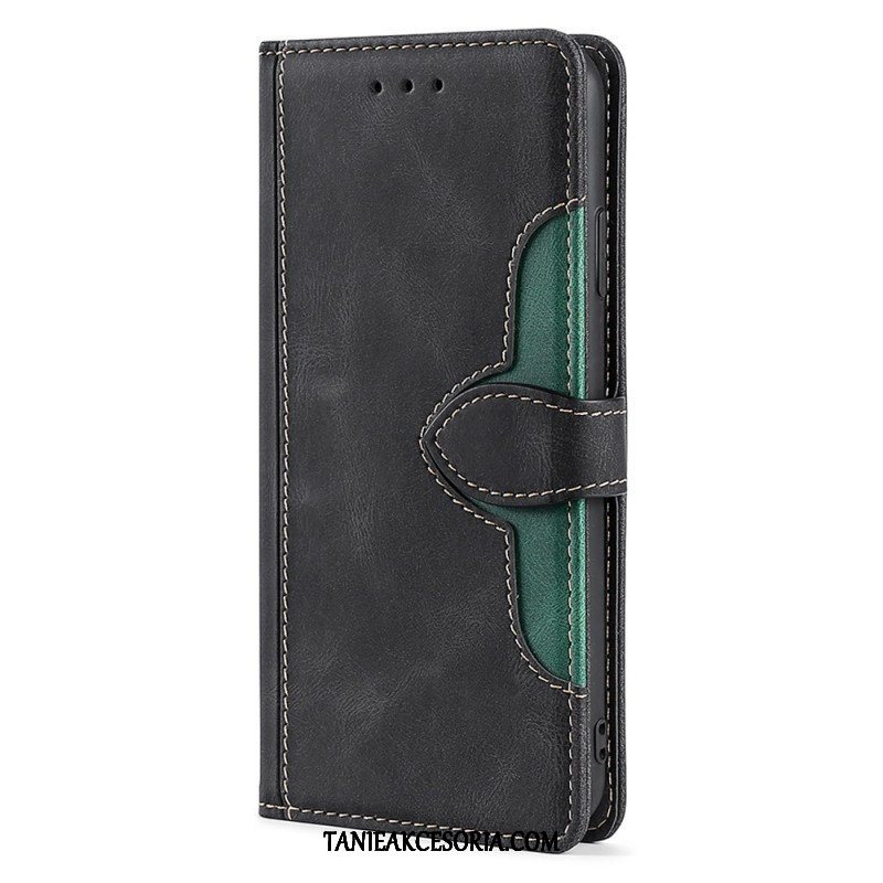 Etui Folio do Xiaomi Redmi Note 11 Pro Plus 5G Dwukolorowa Stylowa Sztuczna Skóra