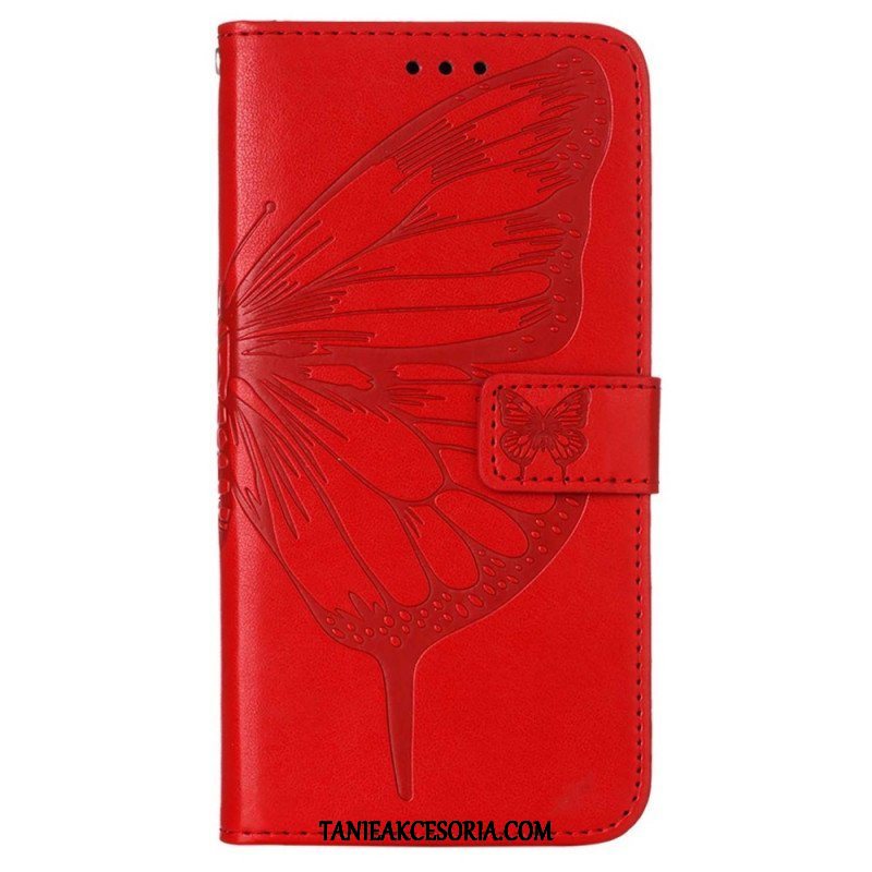 Etui Folio do Xiaomi Redmi Note 11 Pro Plus 5G Projekt Motyla Ze Smyczą