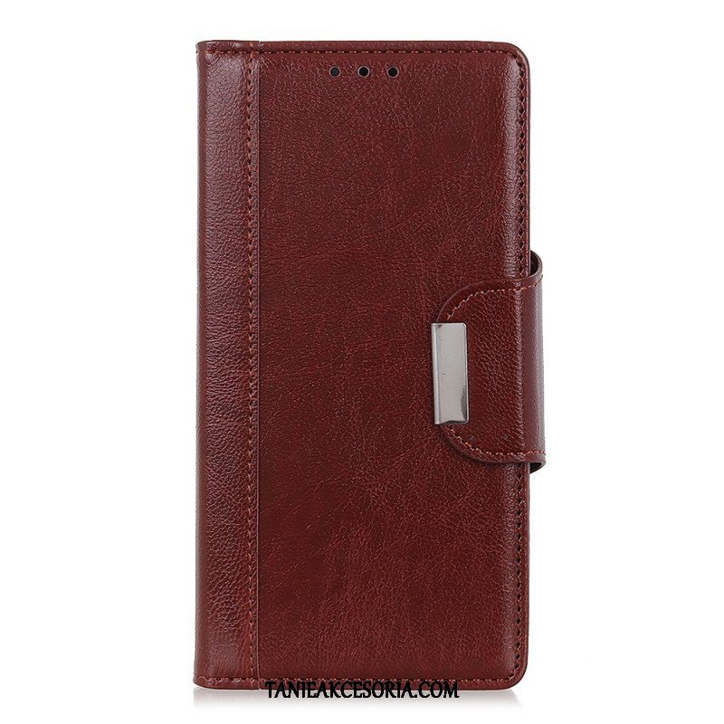 Etui Folio do Xiaomi Redmi Note 12 4G Zapięcie Srebrne