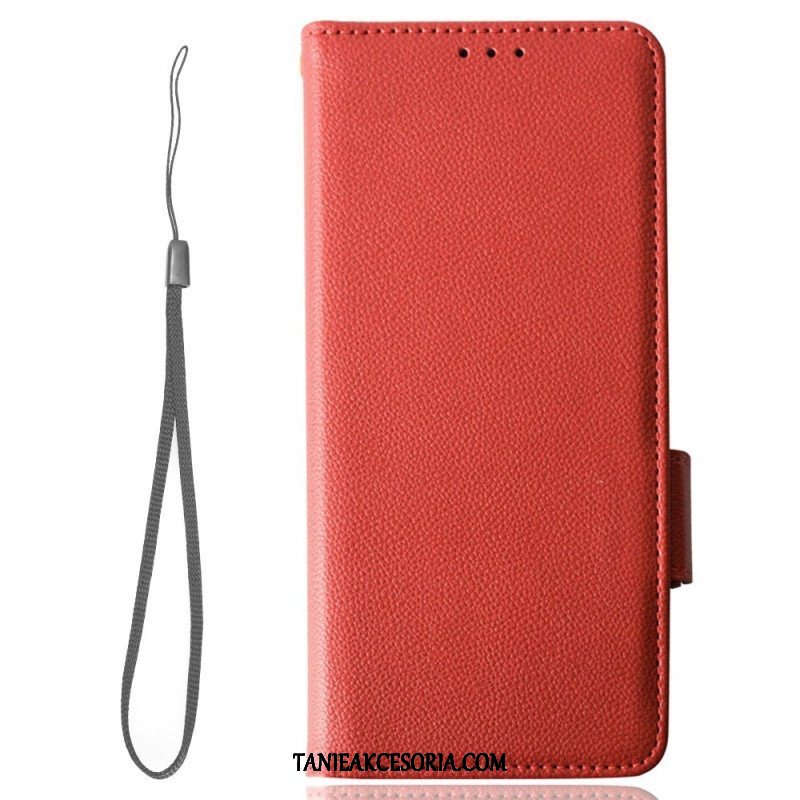 Etui Folio do Xiaomi Redmi Note 12 5G Bardzo Delikatny Styl Liczi