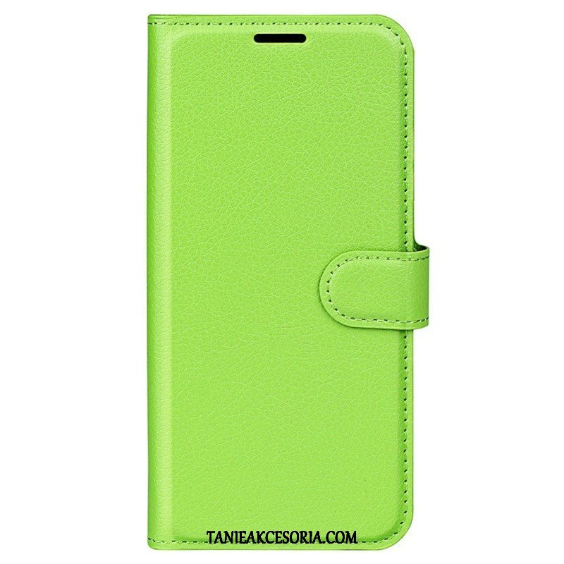 Etui Folio do Xiaomi Redmi Note 12 5G Klasyczny Efekt Skóry Liczi