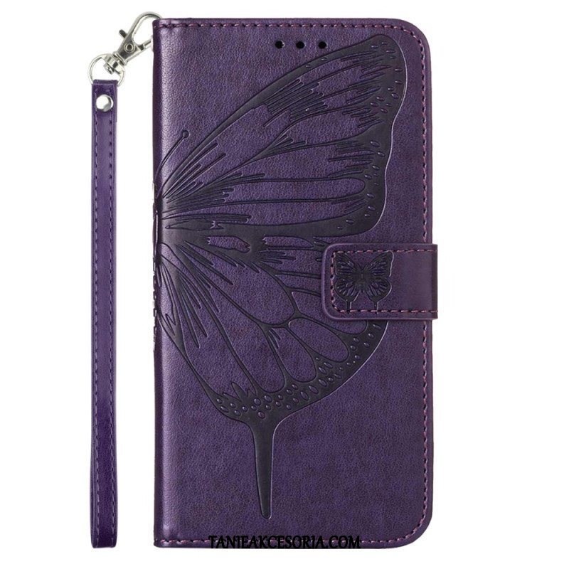 Etui Folio do Xiaomi Redmi Note 12 5G Kwiatowy Motyl