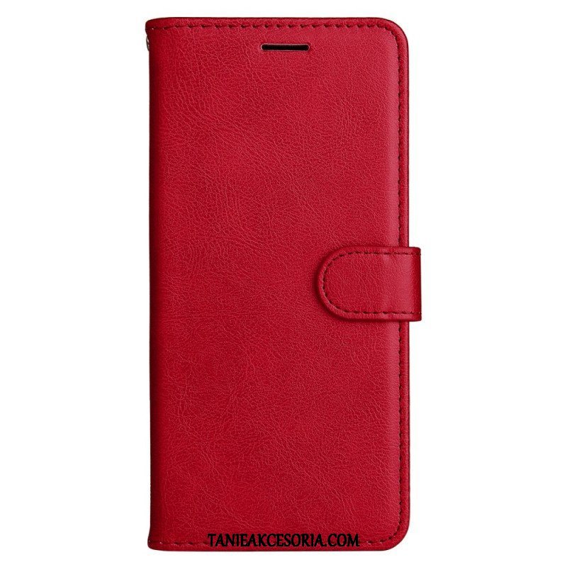 Etui Folio do Xiaomi Redmi Note 12 5G z Łańcuch Zwykły Z Paskiem