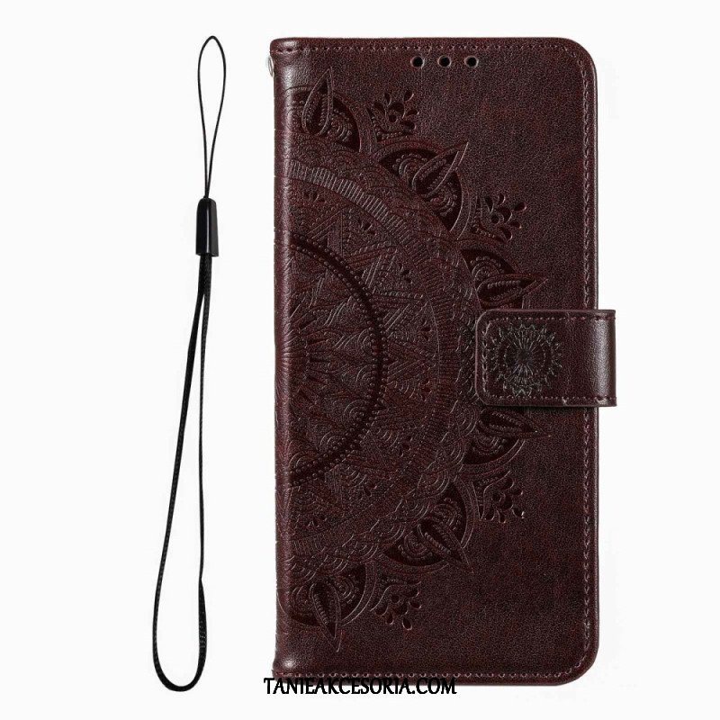 Etui Folio do Xiaomi Redmi Note 12 Pro Mandala Sun Ze Smyczą