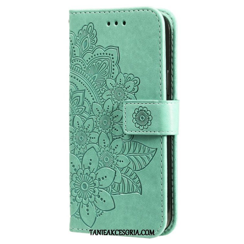 Etui Folio do Xiaomi Redmi Note 12 Pro Plus z Łańcuch Mandala Kwiatowa Na Pasku