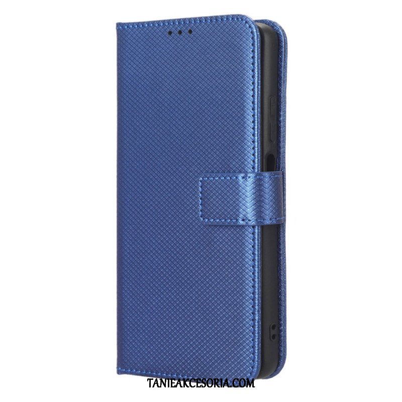 Etui Folio do Xiaomi Redmi Note 12 Pro Plus z Łańcuch Stylowa Sztuczna Skóra Z Paskami