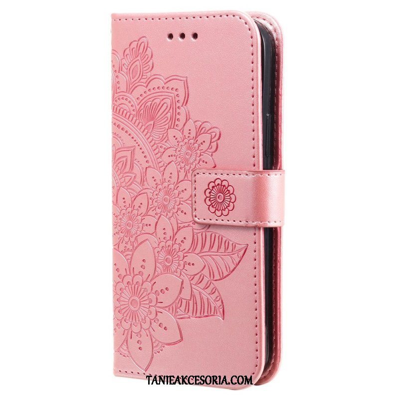 Etui Folio do Xiaomi Redmi Note 12 Pro z Łańcuch Mandala Kwiatowa Na Pasku