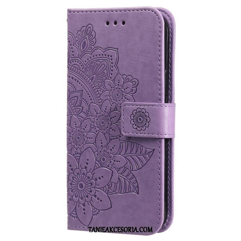 Etui Folio do Xiaomi Redmi Note 12 Pro z Łańcuch Mandala Kwiatowa Na Pasku