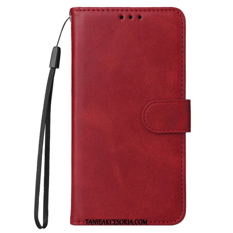 Etui Folio do Xiaomi Redmi Note 12 Pro z Łańcuch Zwykły Z Paskiem