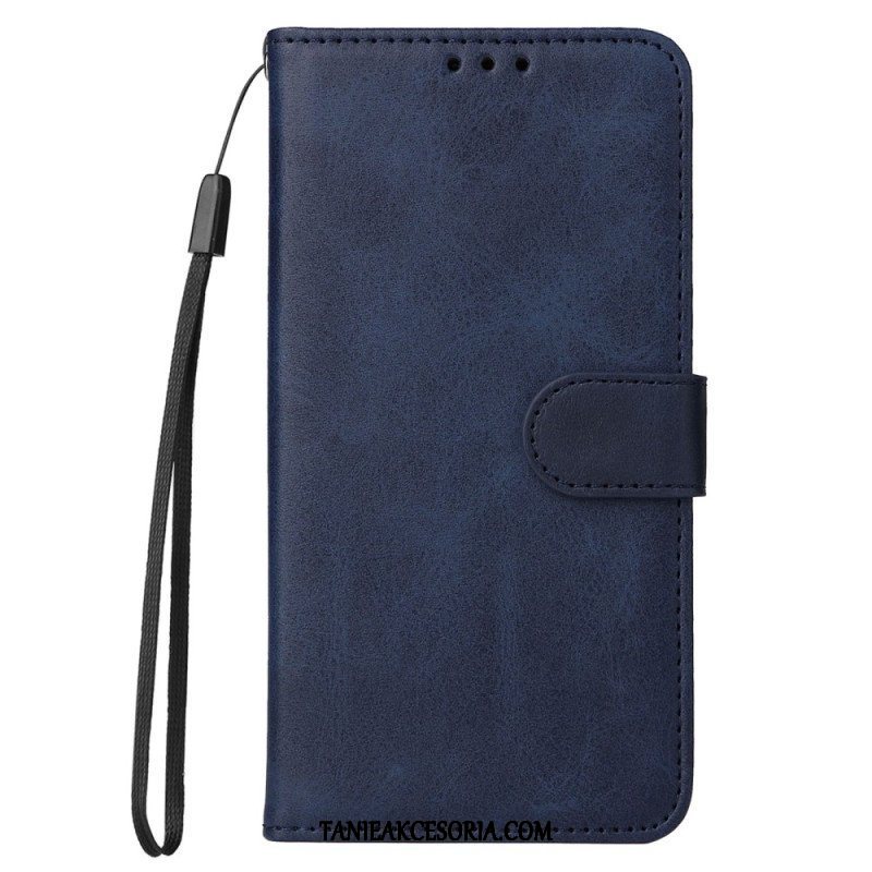 Etui Folio do Xiaomi Redmi Note 12 Pro z Łańcuch Zwykły Z Paskiem