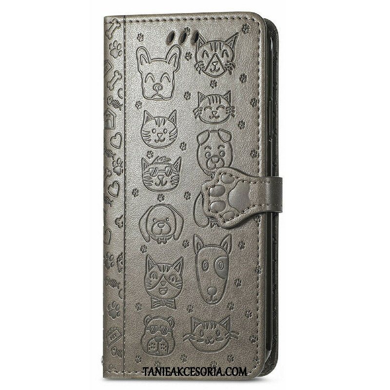 Etui Folio do iPhone 13 Mini Animowane Zwierzęta