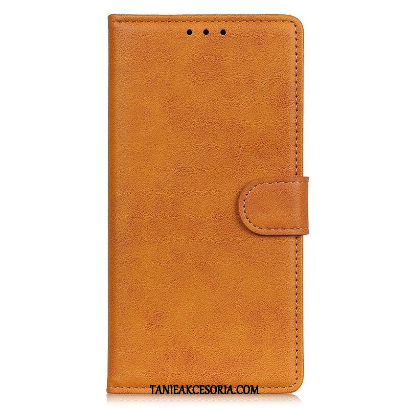 Etui Folio do iPhone 13 Mini Retro Matowy Efekt Skóry