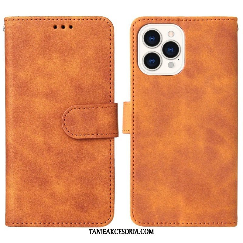 Etui Folio do iPhone 14 Plus Dotyk Skóry