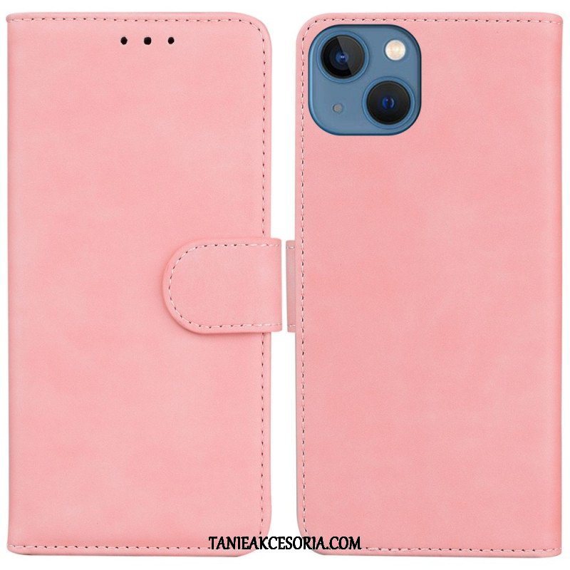 Etui Folio do iPhone 14 Plus Stylowa Skórzana Moda