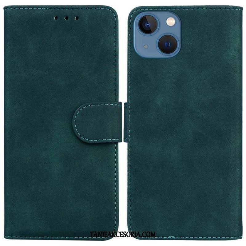 Etui Folio do iPhone 14 Plus Stylowa Skórzana Moda