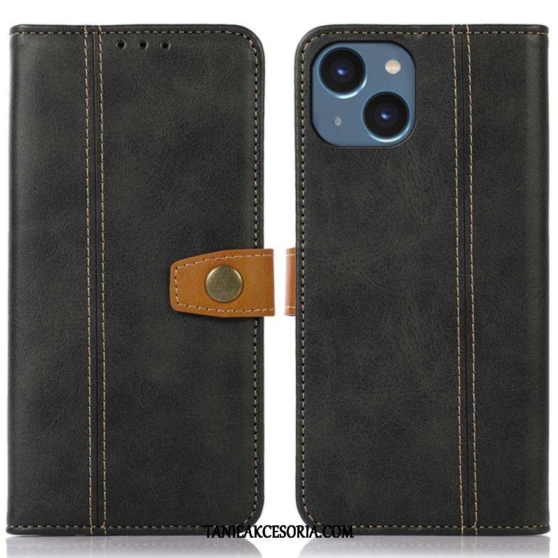 Etui Folio do iPhone 14 Plus Taśma Tapicerska