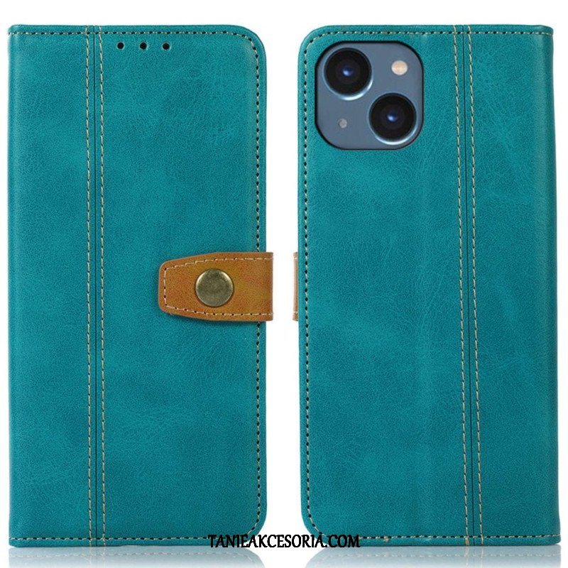 Etui Folio do iPhone 14 Plus Taśma Tapicerska