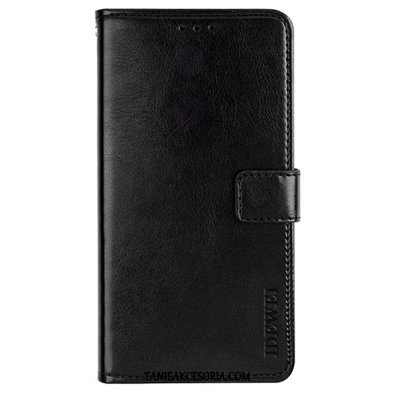 Etui Folio do iPhone 14 Pro Imitacja Skóry Idewei