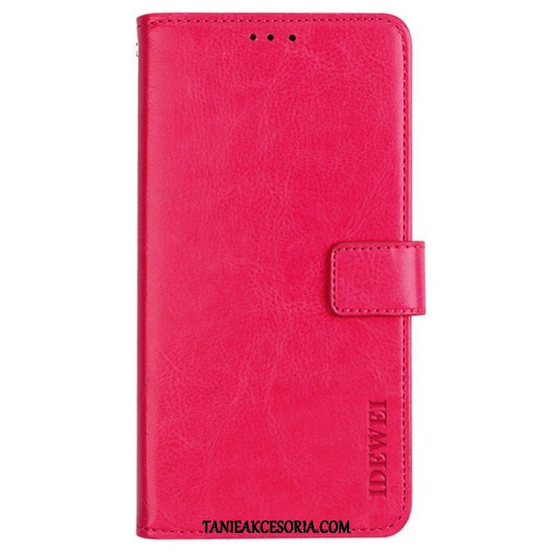 Etui Folio do iPhone 14 Pro Imitacja Skóry Idewei