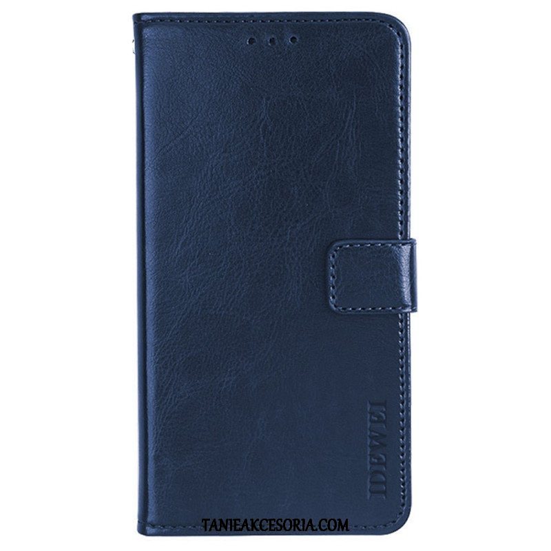 Etui Folio do iPhone 14 Pro Imitacja Skóry Idewei