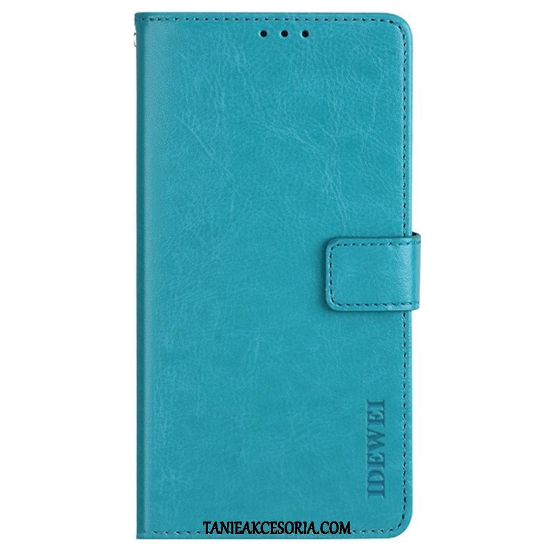 Etui Folio do iPhone 14 Pro Imitacja Skóry Idewei