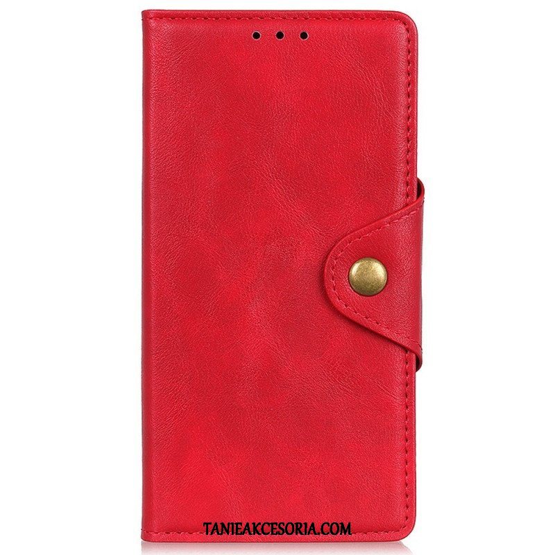 Etui Folio do iPhone 14 Pro Max Magnetyczne Zapięcie Na Guziki