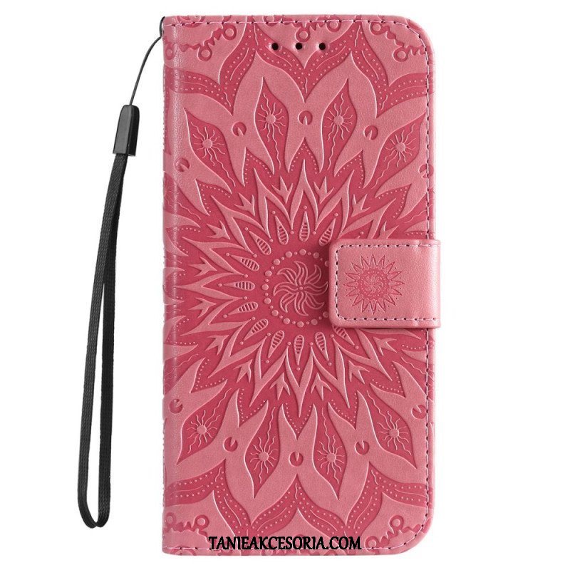 Etui Folio do iPhone 14 Pro Max Mandala Sun Ze Smyczą