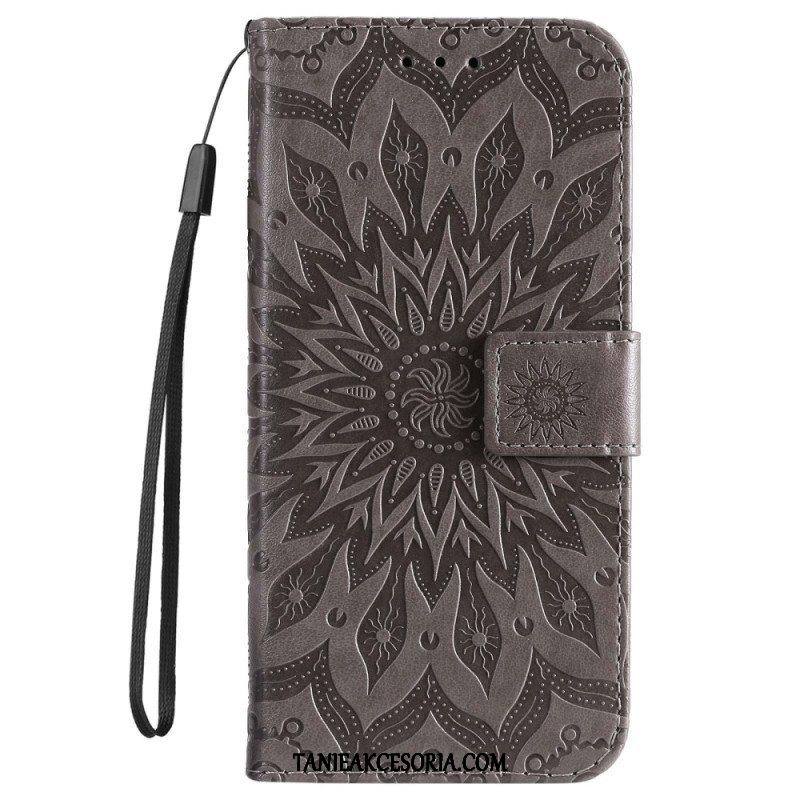 Etui Folio do iPhone 14 Pro Max Mandala Sun Ze Smyczą