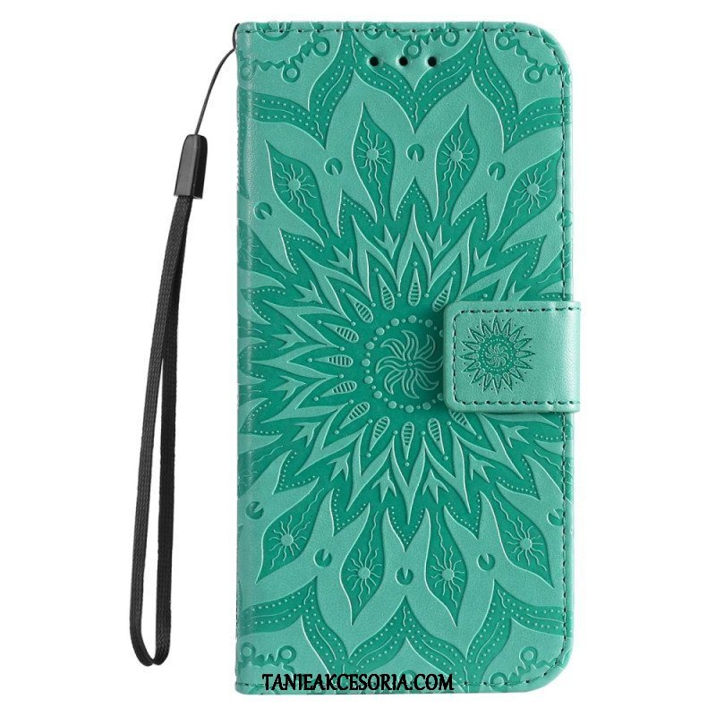 Etui Folio do iPhone 14 Pro Max Mandala Sun Ze Smyczą