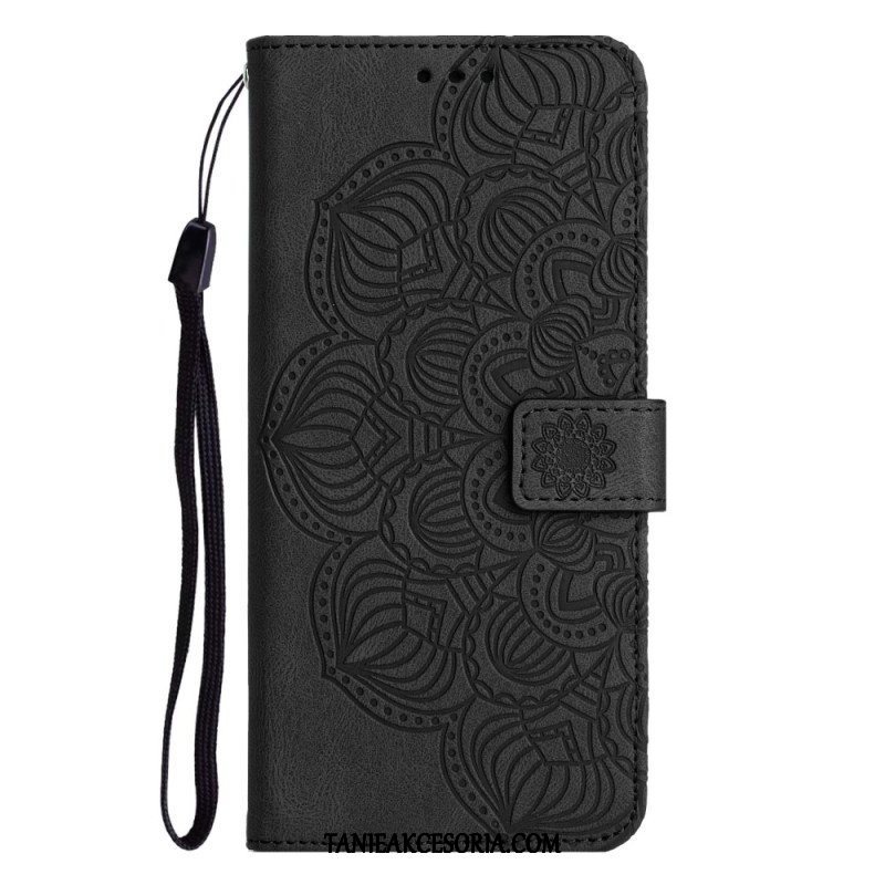 Etui Folio do iPhone 14 z Łańcuch Paskowata Mandala