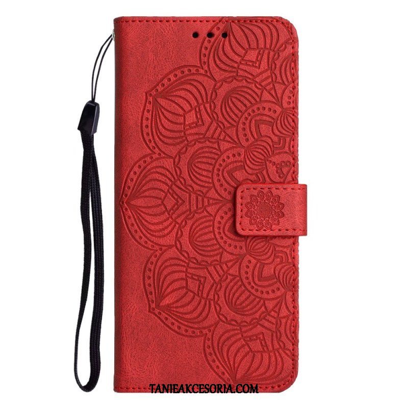 Etui Folio do iPhone 14 z Łańcuch Paskowata Mandala