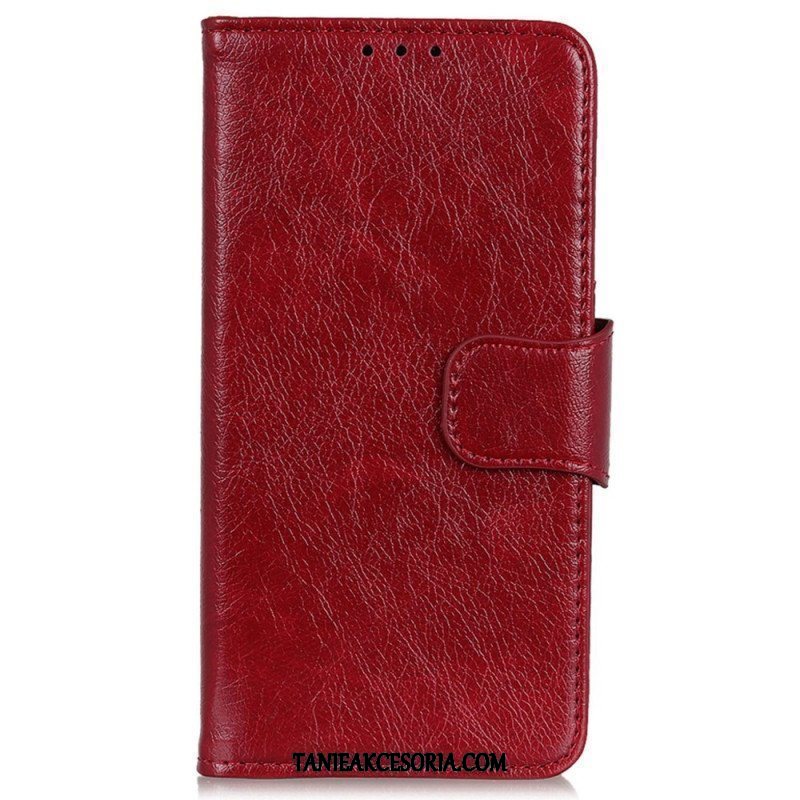 Etui Folio do iPhone 15 Plus Dwoinowa Skóra Nappa