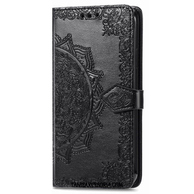 Etui Folio do iPhone 15 Pro Max z Łańcuch Barokowa Mandala Z Paskiem