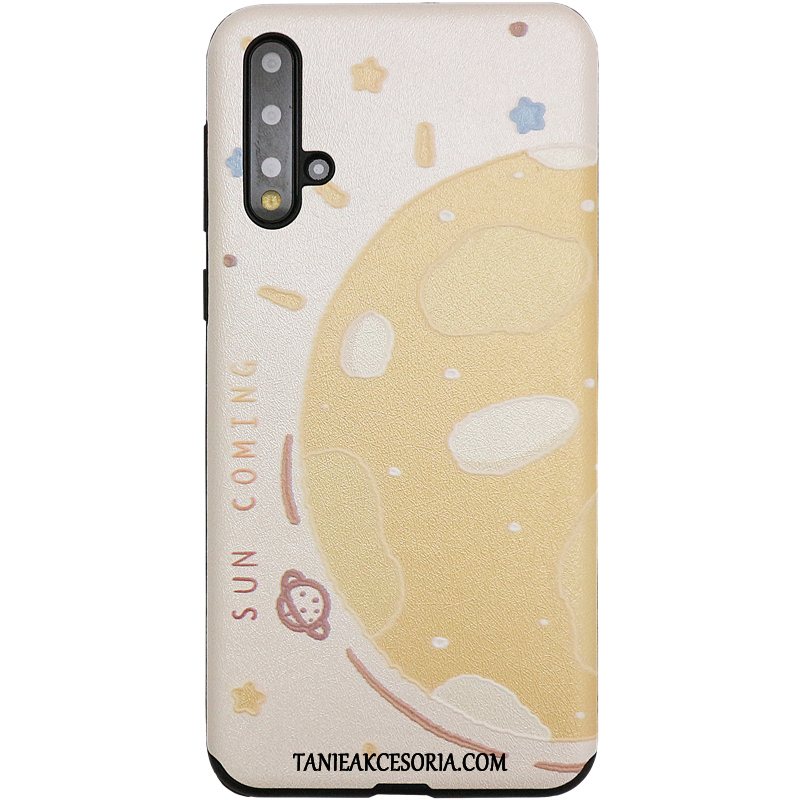 Etui Honor 20 Miękki Żółty Telefon Komórkowy, Obudowa Honor 20 Zakochani Anti-fall Kreskówka Beige