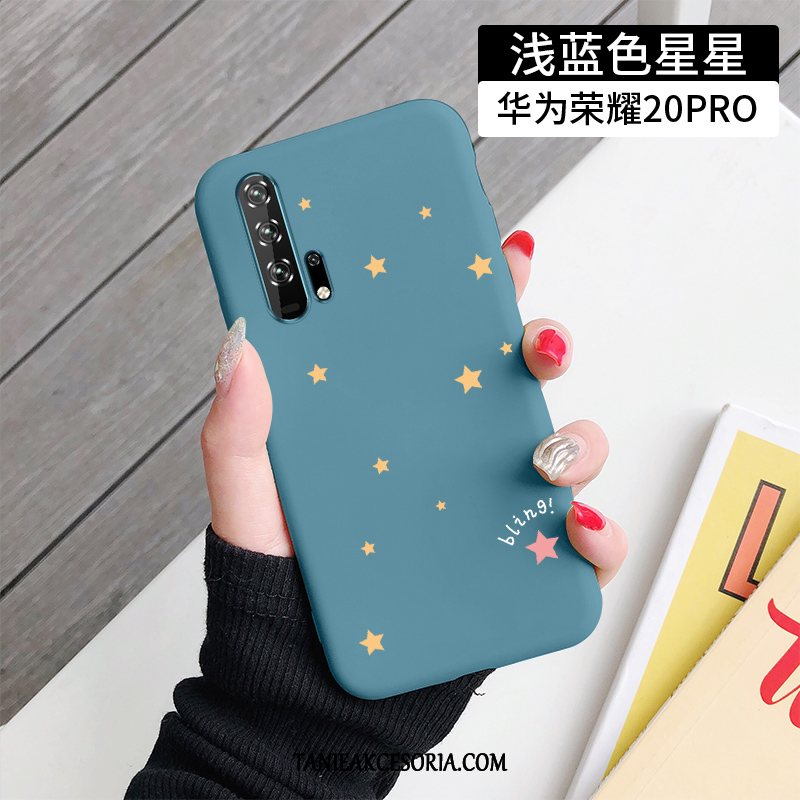 Etui Honor 20 Pro Niebieski Proste Silikonowe, Futerał Honor 20 Pro Miłość Zakochani Ochraniacz