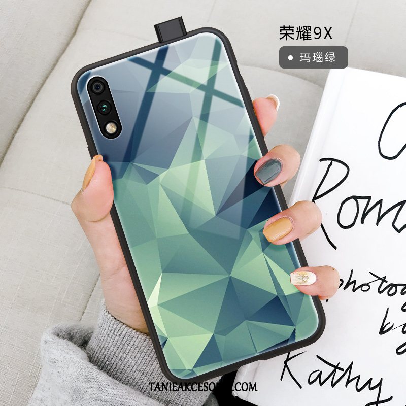 Etui Honor 9x Miękki Cienkie Anti-fall, Futerał Honor 9x Czerwony Netto Gradient Modna Marka