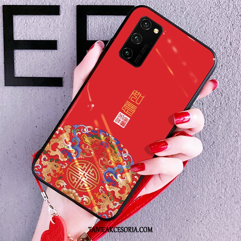 Etui Honor View30 Pro Nowy Czerwony Netto Silikonowe, Pokrowce Honor View30 Pro All Inclusive Ochraniacz Szkło