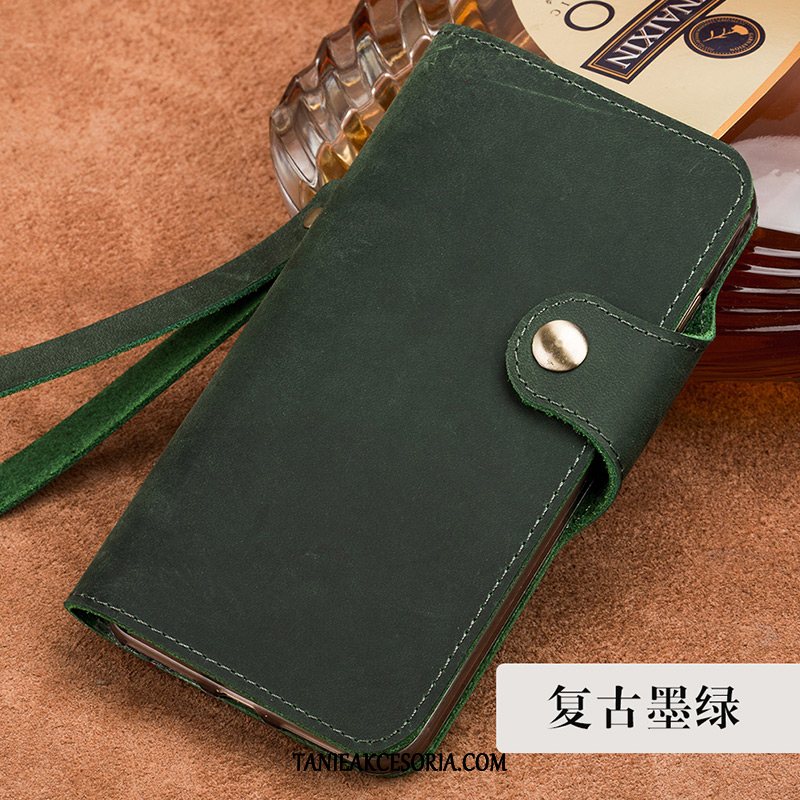 Etui Htc Desire 10 Lifestyle Dostosowane Prawdziwa Skóra Klapa, Pokrowce Htc Desire 10 Lifestyle Vintage Ochraniacz Czarny