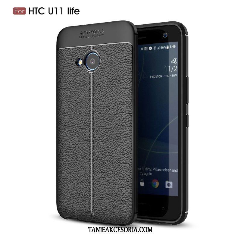 Etui Htc U11 Life Skóra Litchi Czarny, Pokrowce Htc U11 Life Telefon Komórkowy Silikonowe Wzór