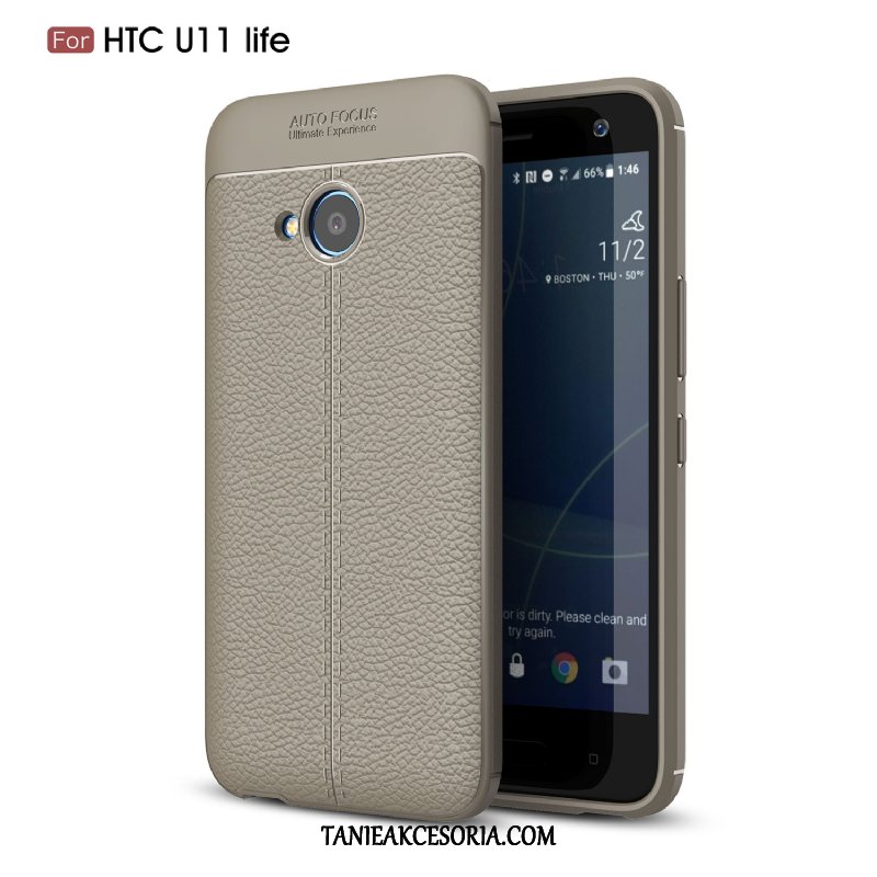 Etui Htc U11 Life Skóra Litchi Czarny, Pokrowce Htc U11 Life Telefon Komórkowy Silikonowe Wzór